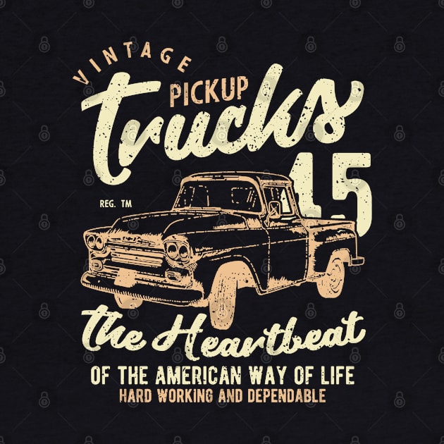 Vintage Pickup Trucks by JakeRhodes